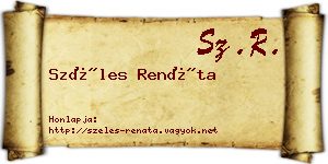 Széles Renáta névjegykártya